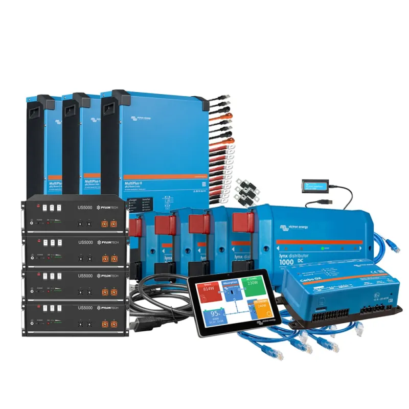 Backup-Kit 3-phasig 19,2kWh mit Pylontech US5000 Akku Victron MultiPlus-II 48/8000