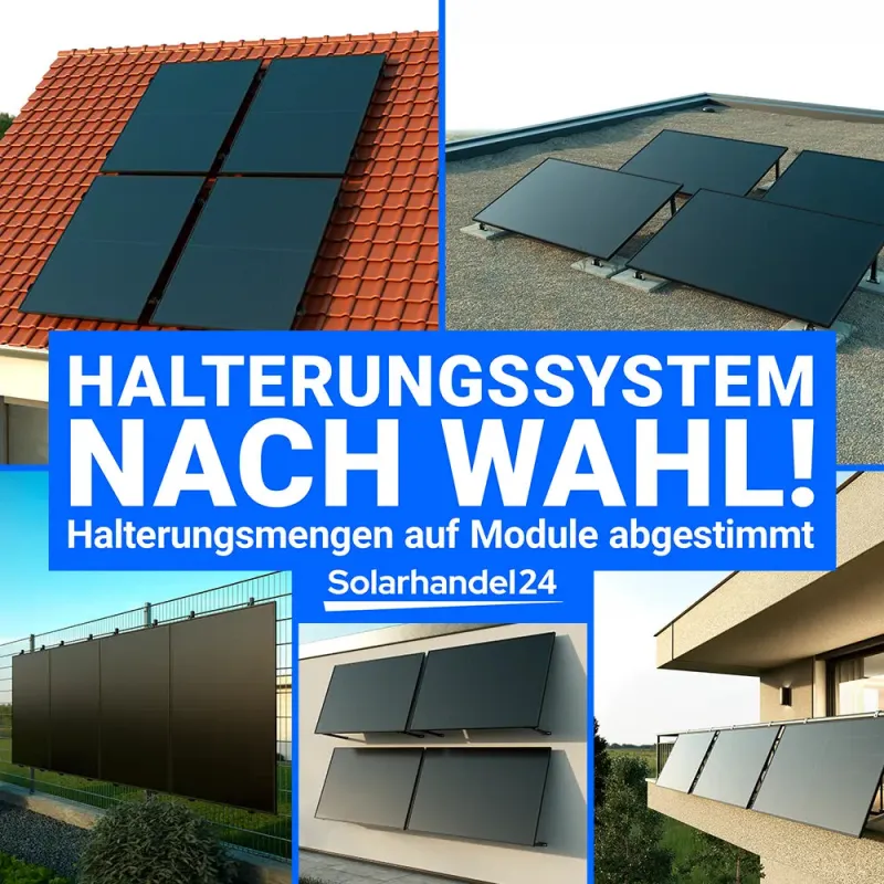 2000W Balkonkraftwerk - 4x AIKO 500W Full Black bifazial & Hoymiles HiFlow HMS-2000-4WB Wechselrichter – Bild 2