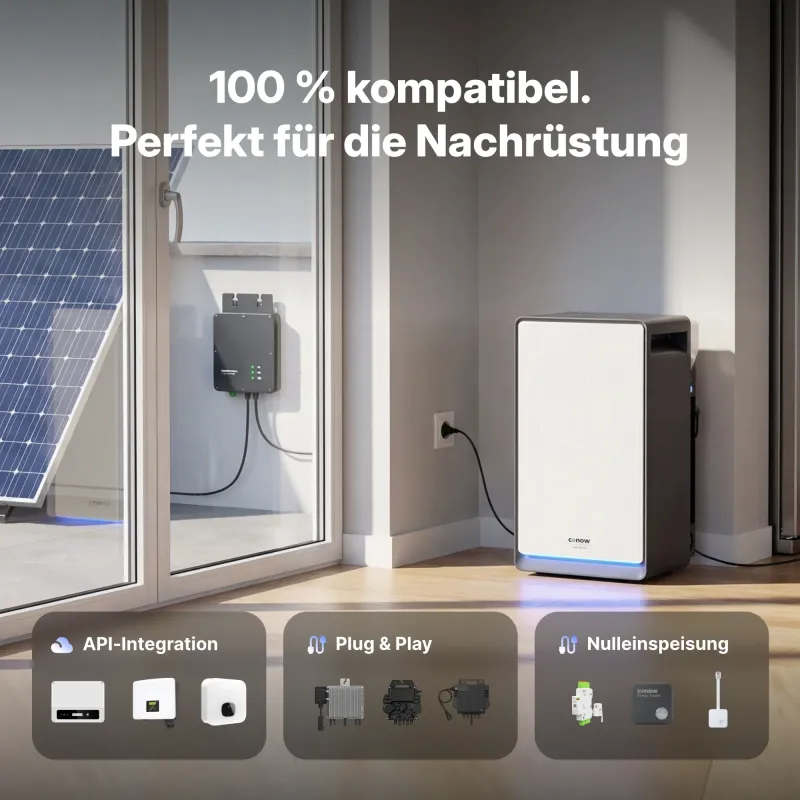 Installationsbeispiel des Conow Batteriespeichers Lyra im Innenbereich
