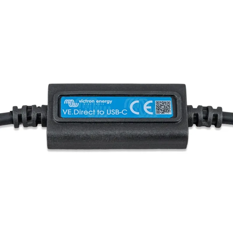 Victron USB Adapter, Anschlussseite VE.Direct und USB-C im Detail