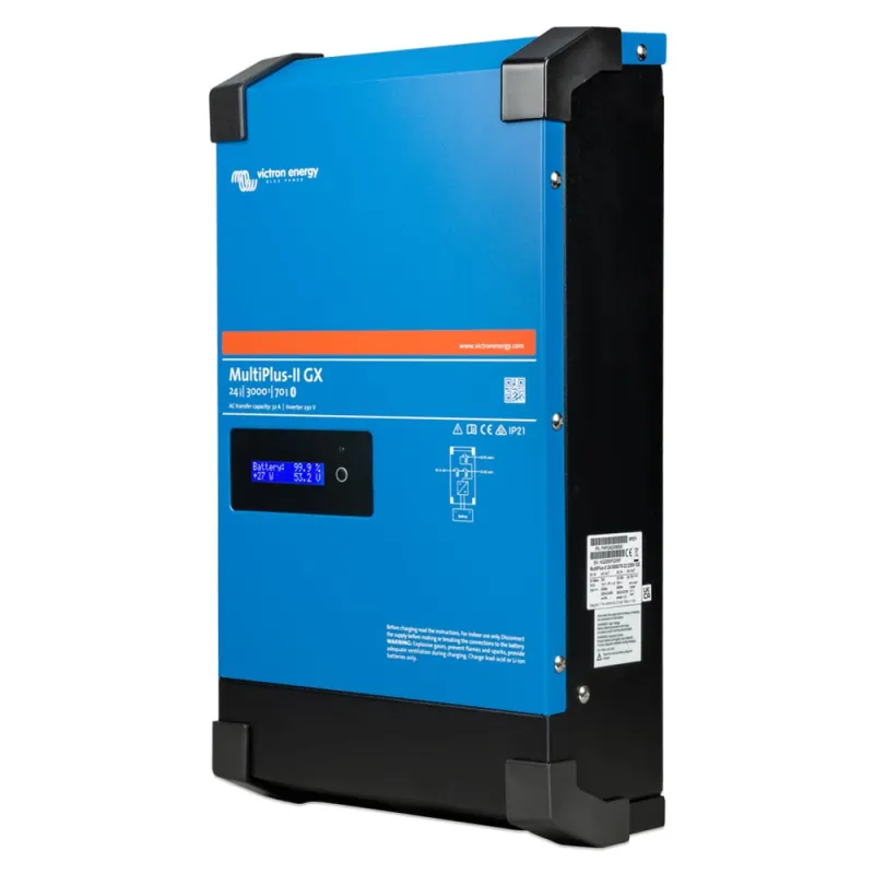Frontansicht des Victron MultiPlus-II Wechselrichter Ladegeräts für 24V-Systeme