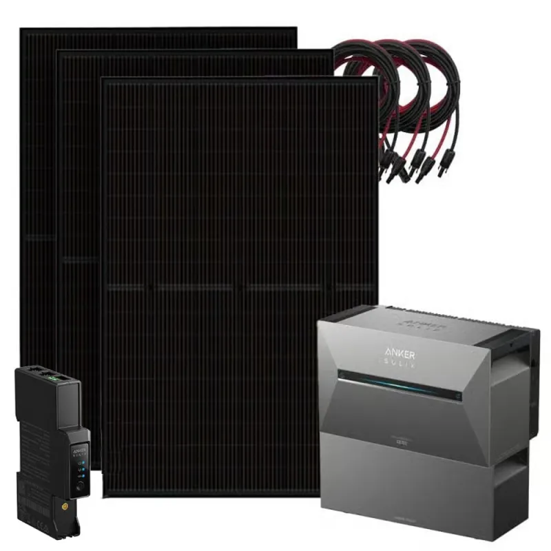 Anker 1350W Solix 3 Balkonkraftwerk inkl. 5,38kWh Speicher E2700 BP2700 & Stromzähler