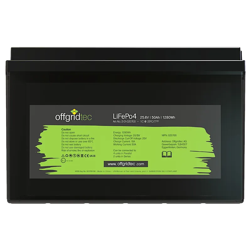 LiFePO4 Akku 25,6/50 24V 50Ah BMS integriert 1280Wh – Bild 2