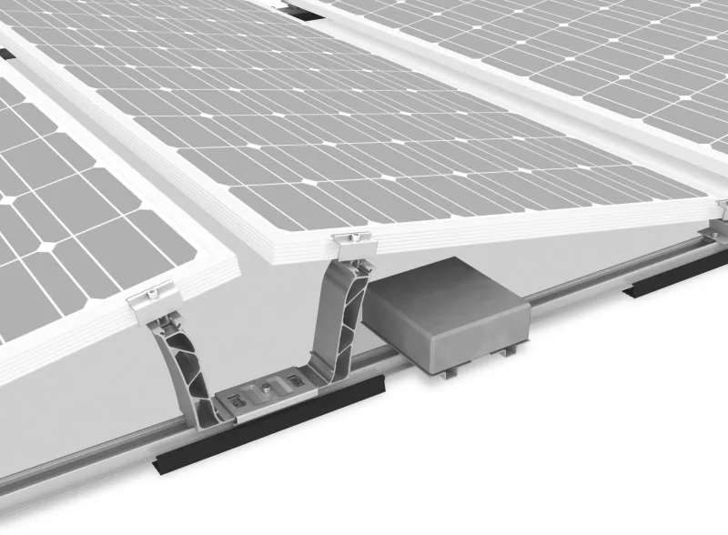 Montagesystem MD65 als Teil der K2 Systems Unterkonstruktion für Schrägdächer