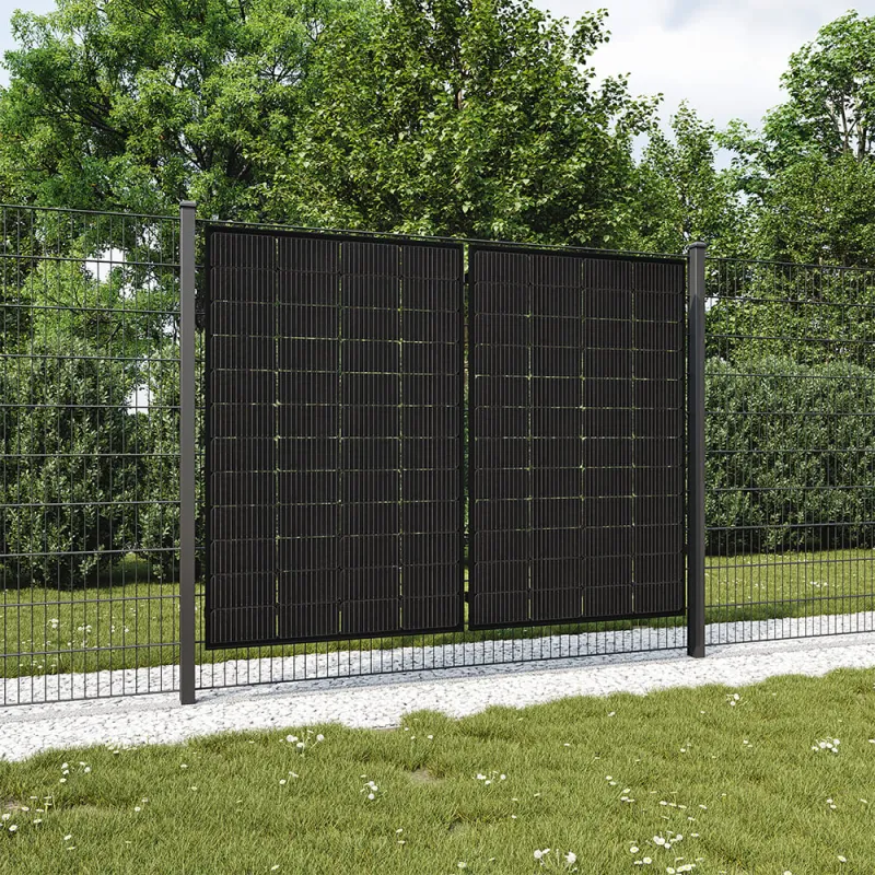 Wattstone ZaunPV Montagepaket für 2x PV-Modul - TL-Halter Schwarz M2B – Bild 2