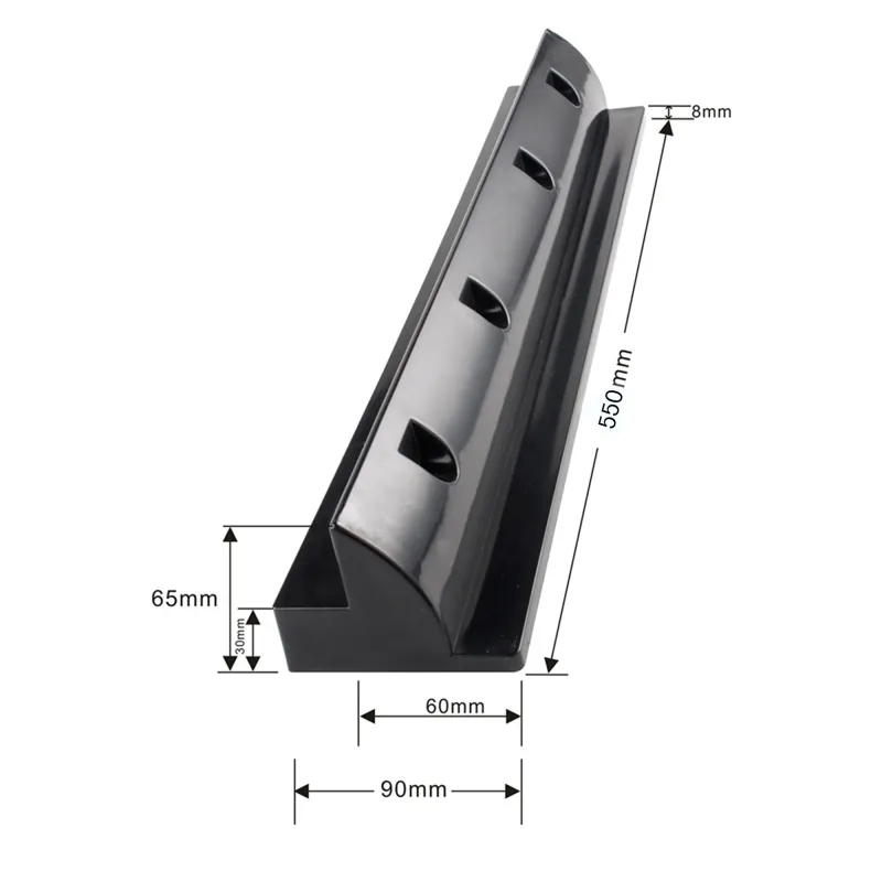 55cm Spoiler schwarz Solar Dachhalterung Heavy Duty – Bild 4