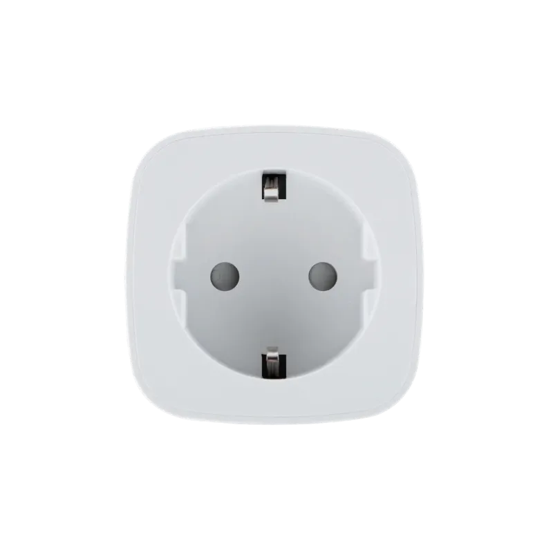 Conow Smart Plug in Steckdose eingesteckt, seitliche Ansicht mit Anschlussmöglichkeit