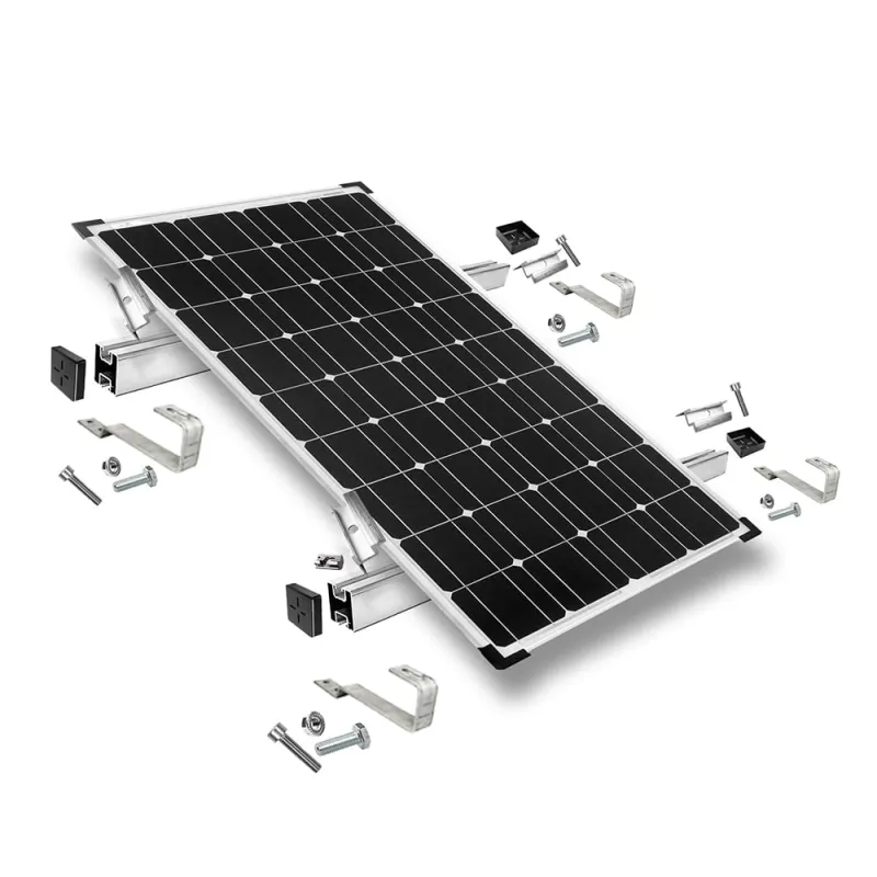 Befestigungskit mit Biberschwanz Dachhaken für Schrägdachmontage 6 Solarpanels Rahmenhöhe 35mm