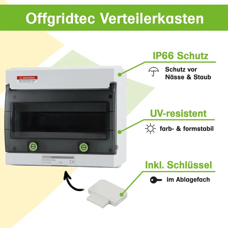 Verteilerkasten mit 12 TE und DIN-Schiene IP66 UV-beständig wasser- und staubgeschützt – Bild 2