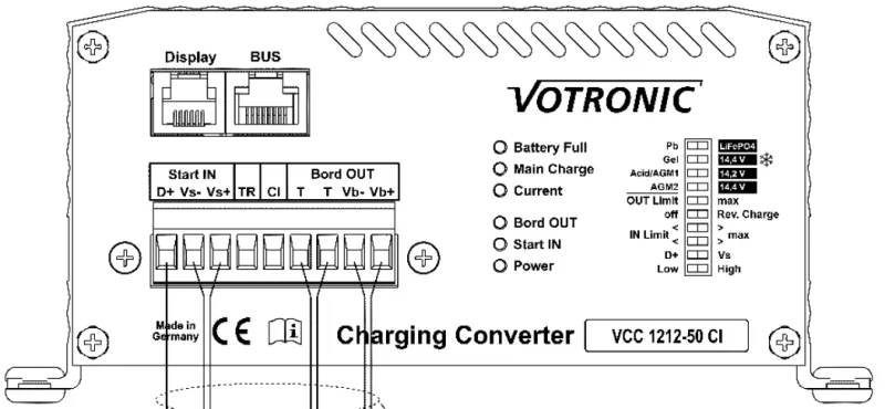 Votronic VCC 1212-50 CI IUoU-Li GEL, AGM, Lithium Lade-Wandler – Bild 2