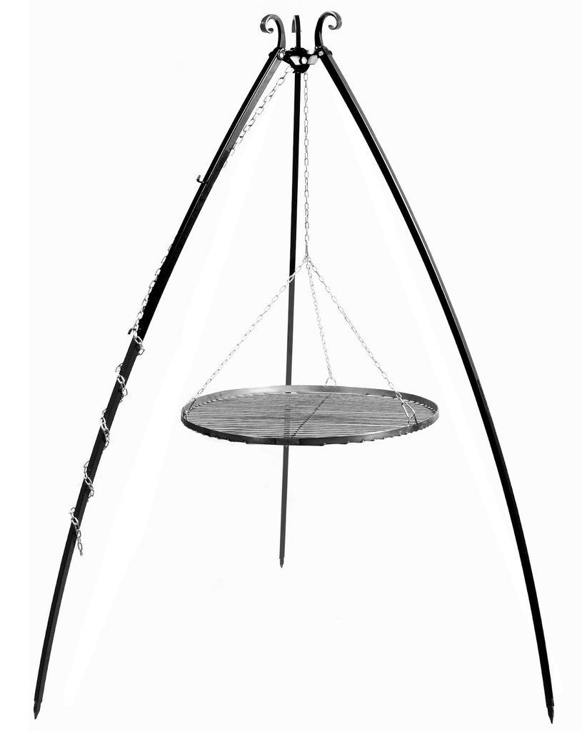 Cookking Schwenkgrill 200 cm - Grillrost aus Rohstahl 80 cm