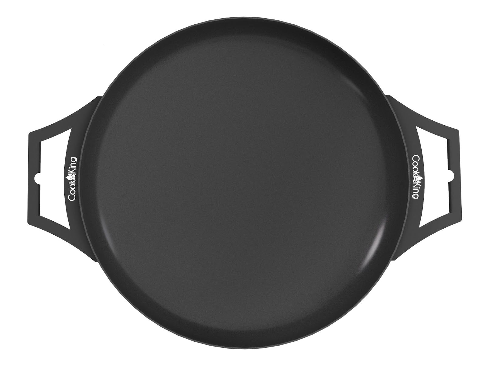 Cookking Wok aus natürlichem Stahl 40 cm mit zwei Griffen – Bild 2