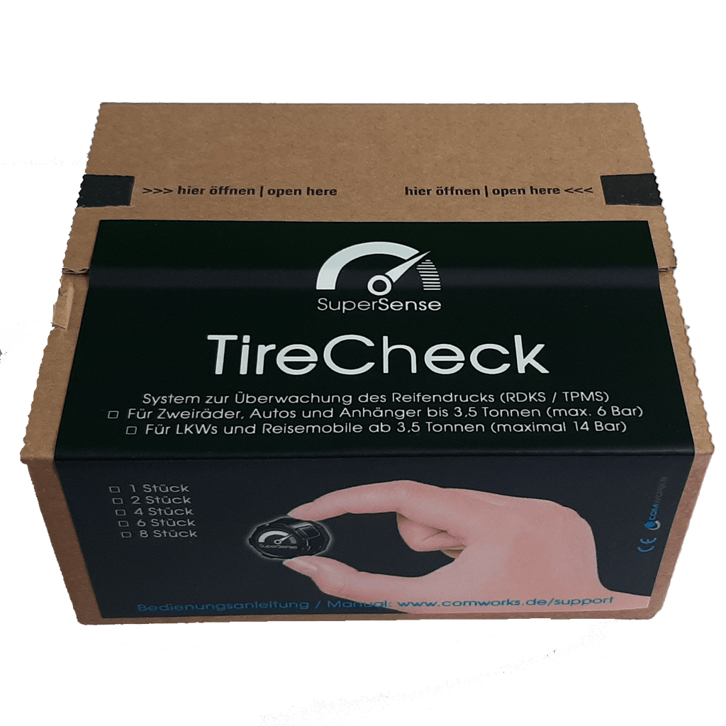 SuperSense TireCheck (TPMS) 6 Stück 14 bar Reifendruck