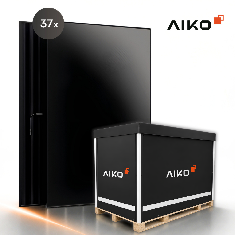 AIKO Neostar 485 Wp N-Type Glas-Glas Full Black Solarmodul AIKO-A485-MCE54Db - Vollpalette (37 Stück)