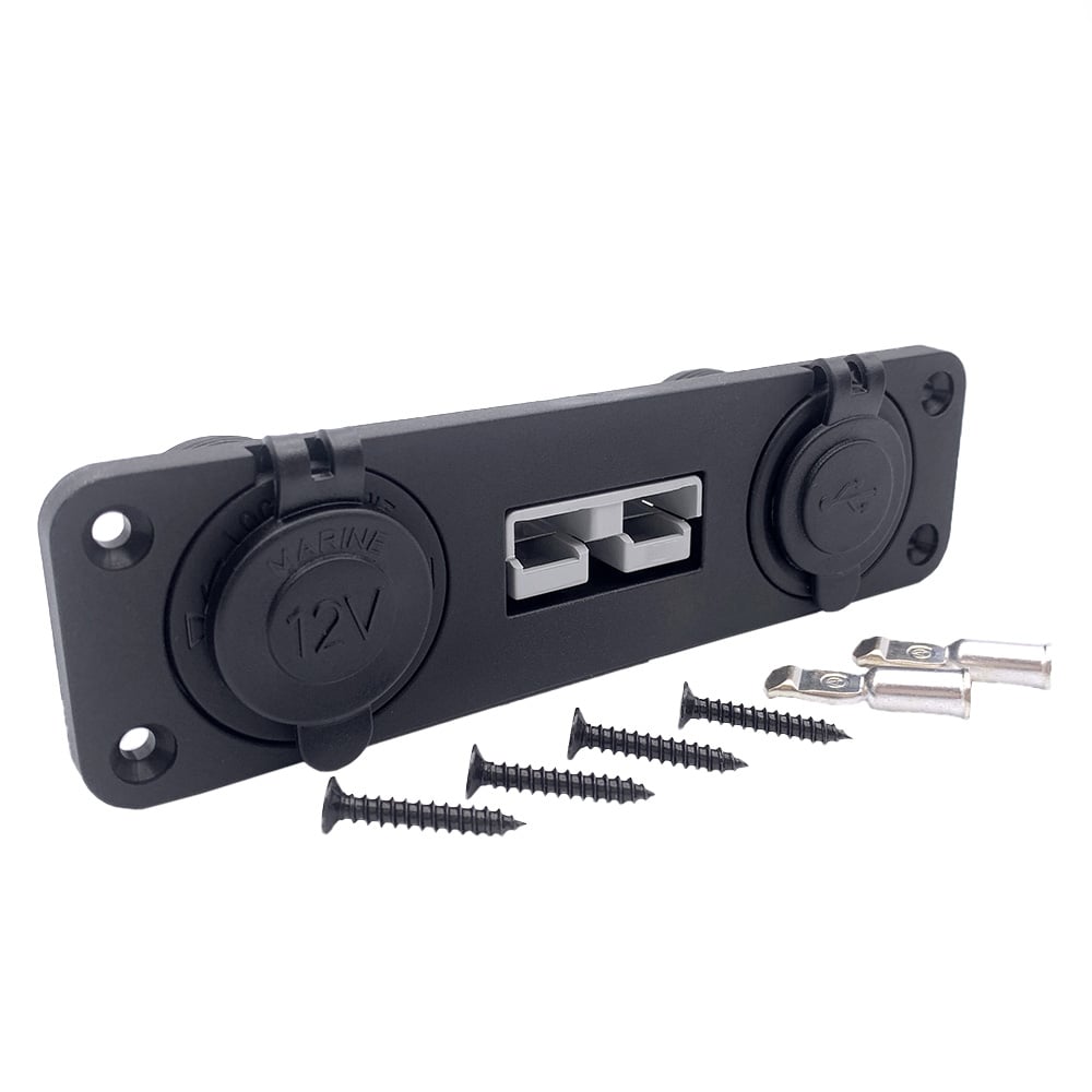 Einbaurahmen Anderson-Stecker - USB Steckdose - Zigarettenanzünder