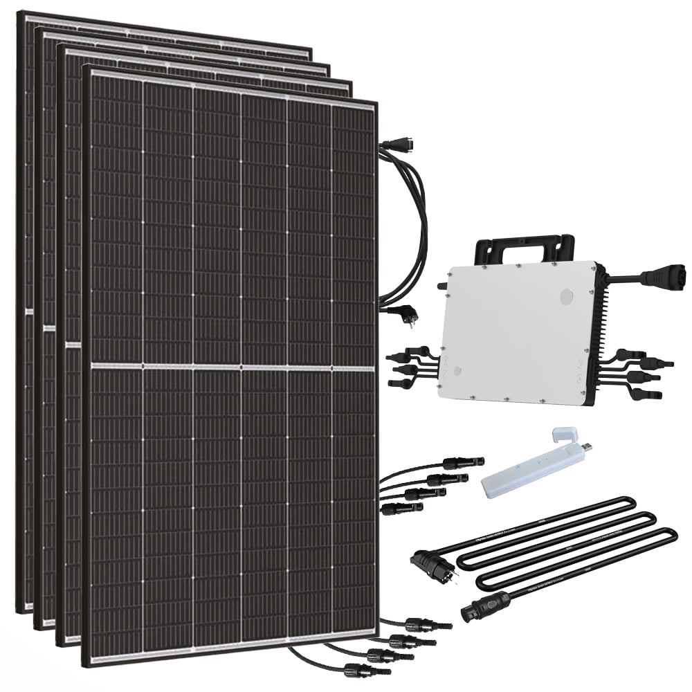 Solar-Direct 1880Wp Blackframe PV-Anlage mit HMS-1600-4T und DTU-Lite-S