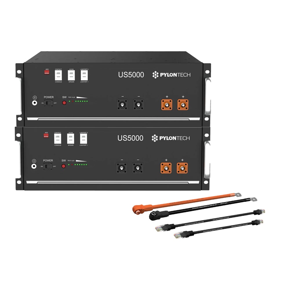 Pylontech Batteriespeicher 015655-006 mit zwei US5000-Modulen und 9,6 kWh Speicherkapazität