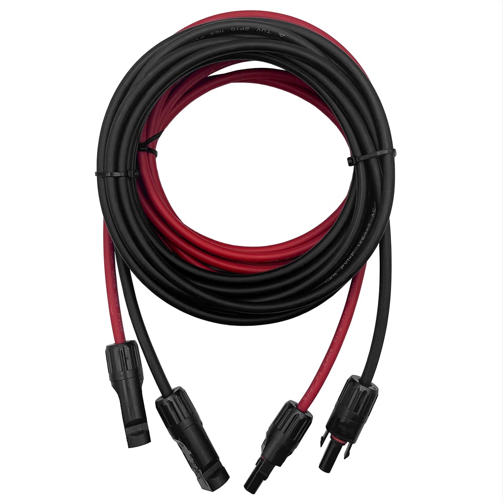10m MC4 zu MC4 Verbindungskabel 6mm² rot/schwarz