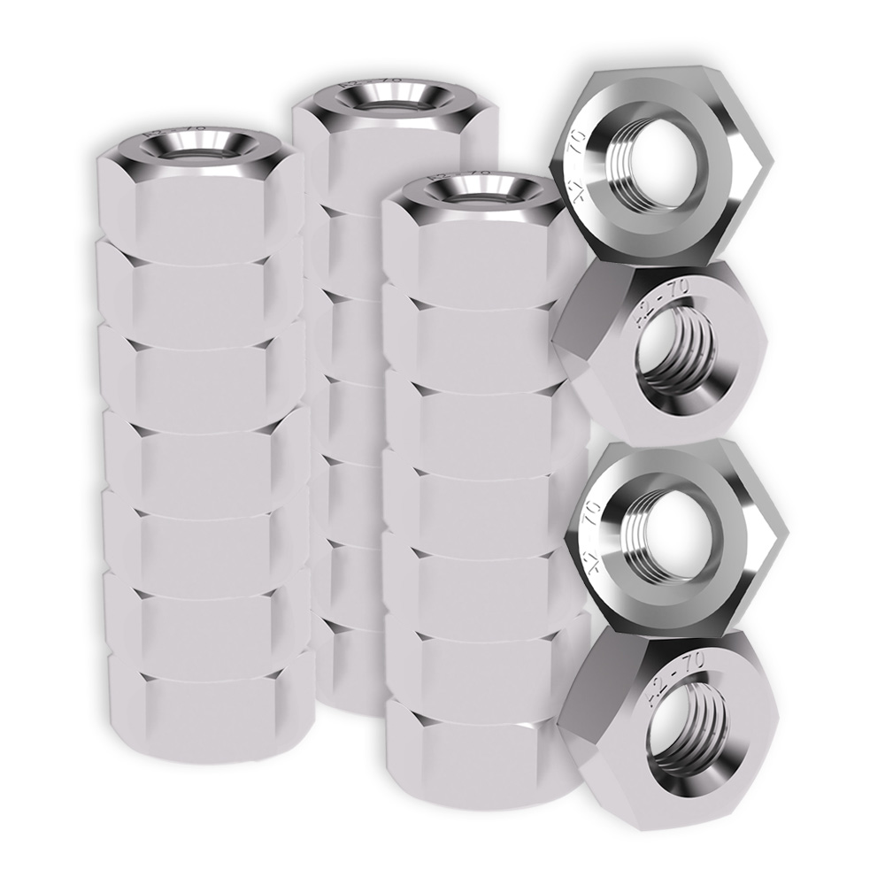 Edelstahl Muttern M5 - DIN 934/ISO 4032 A2 V2A - 25 Stück
