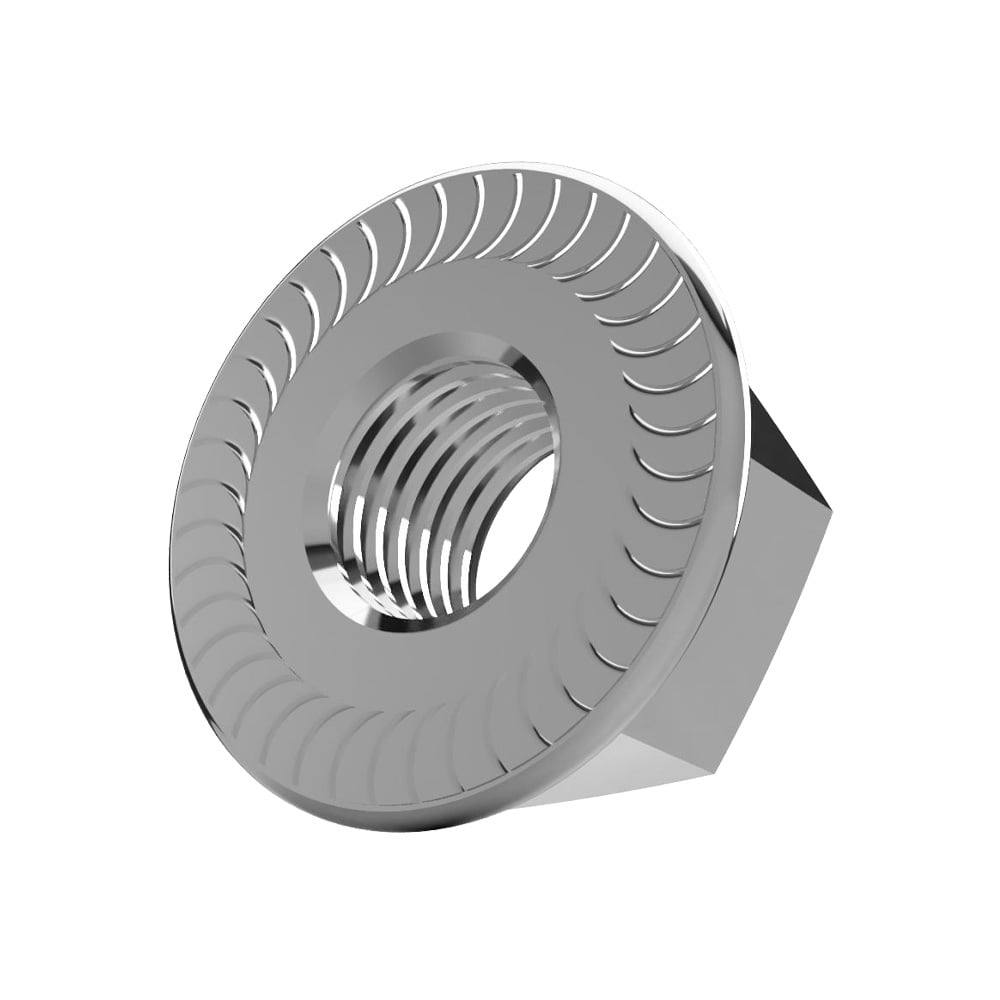 Flanschmutter mit Sperrverzahnung DIN6923 A2 V2A Edelstahl 25 Stk. M10 – Bild 3