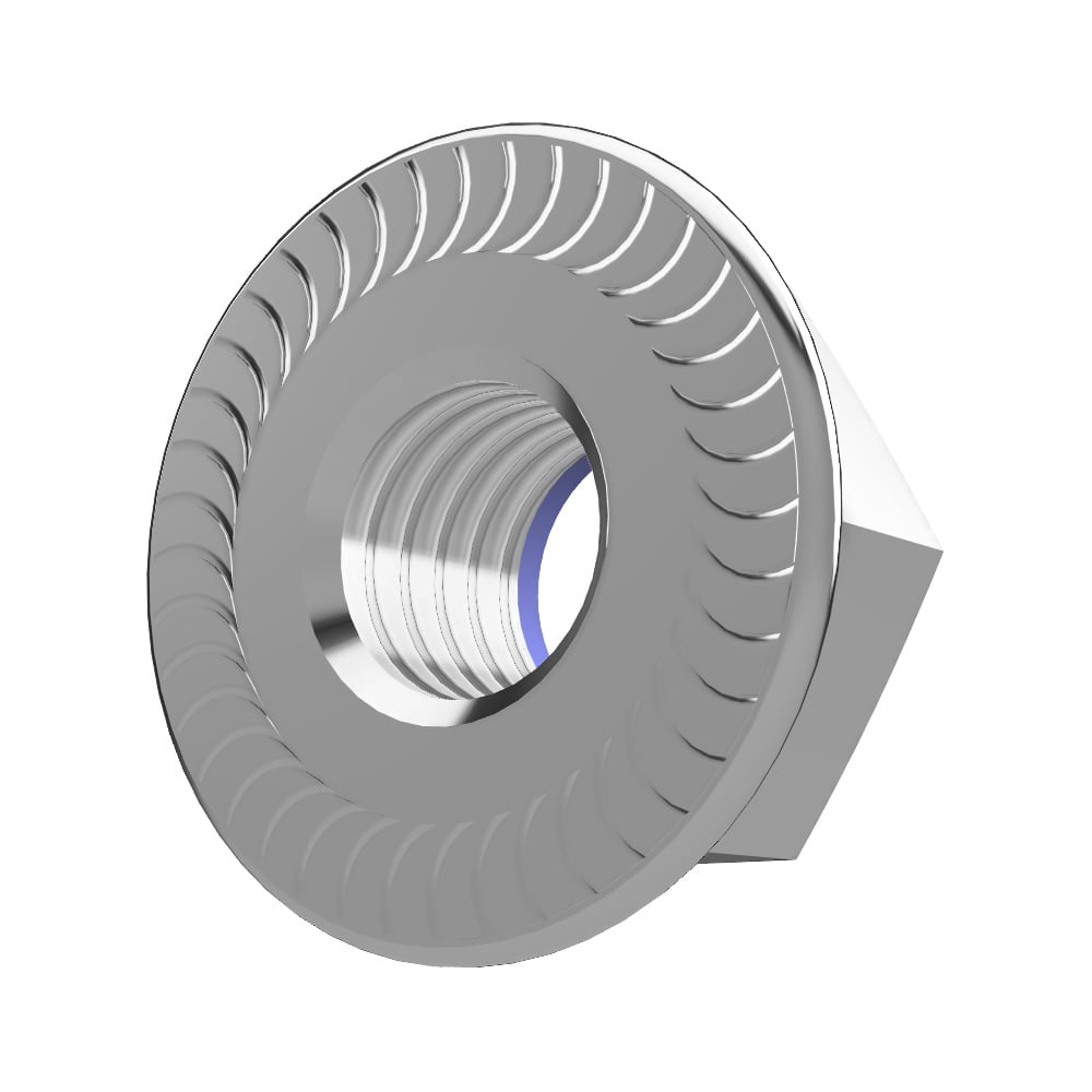 Selbstsichernde Flanschmutter mit Sperrverzahnung DIN6926 A2 V2A Edelstahl 25 Stk. M8 – Bild 3