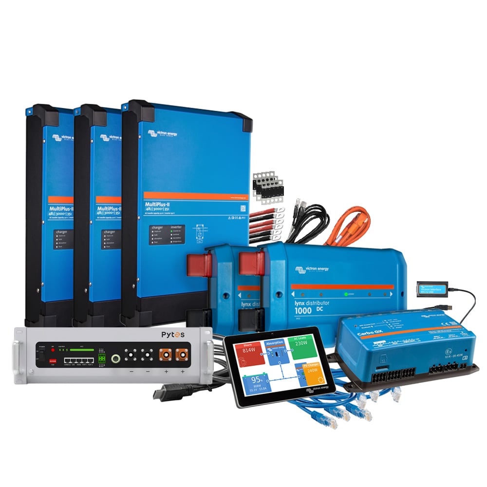 Backup-Kit 5,12kWh Pytes V5a Akku - Victron MultiPlus II 48/3000 Wechselrichter 3-Phasig
