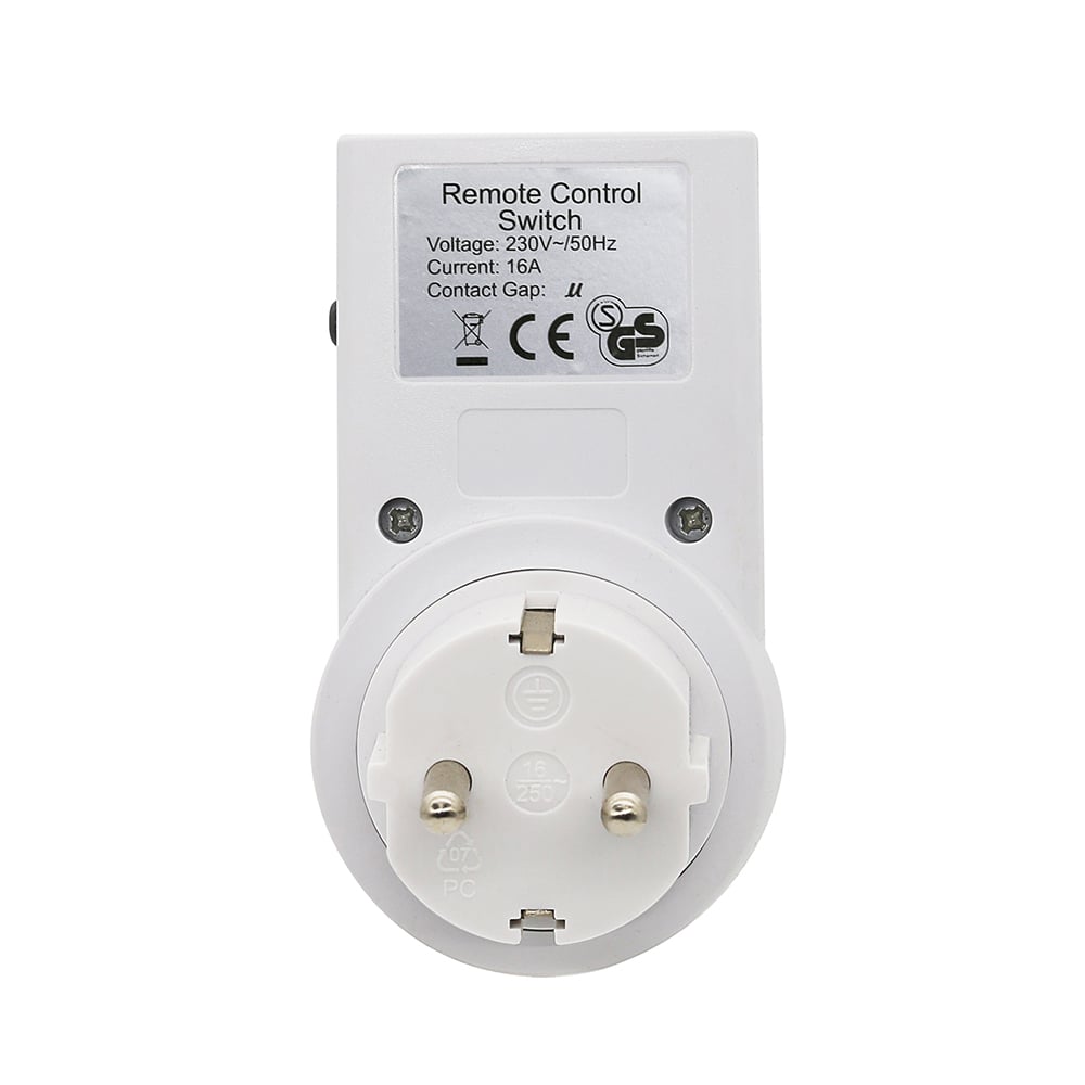 3er Set Steckdosenadapter Schuko mit Ein/Aus Schalter und Funkfernbedienung 30m – Bild 3