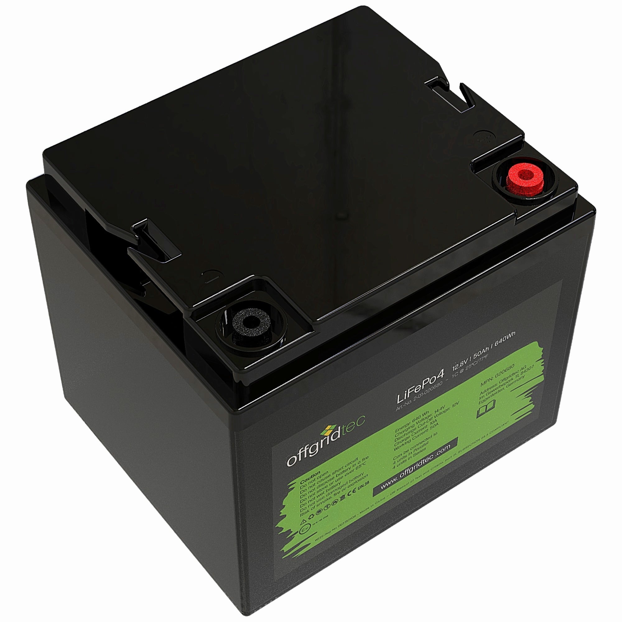 LiFePo4 Akku 12/50 12,8V 50Ah BMS integriert 640Wh – Bild 3