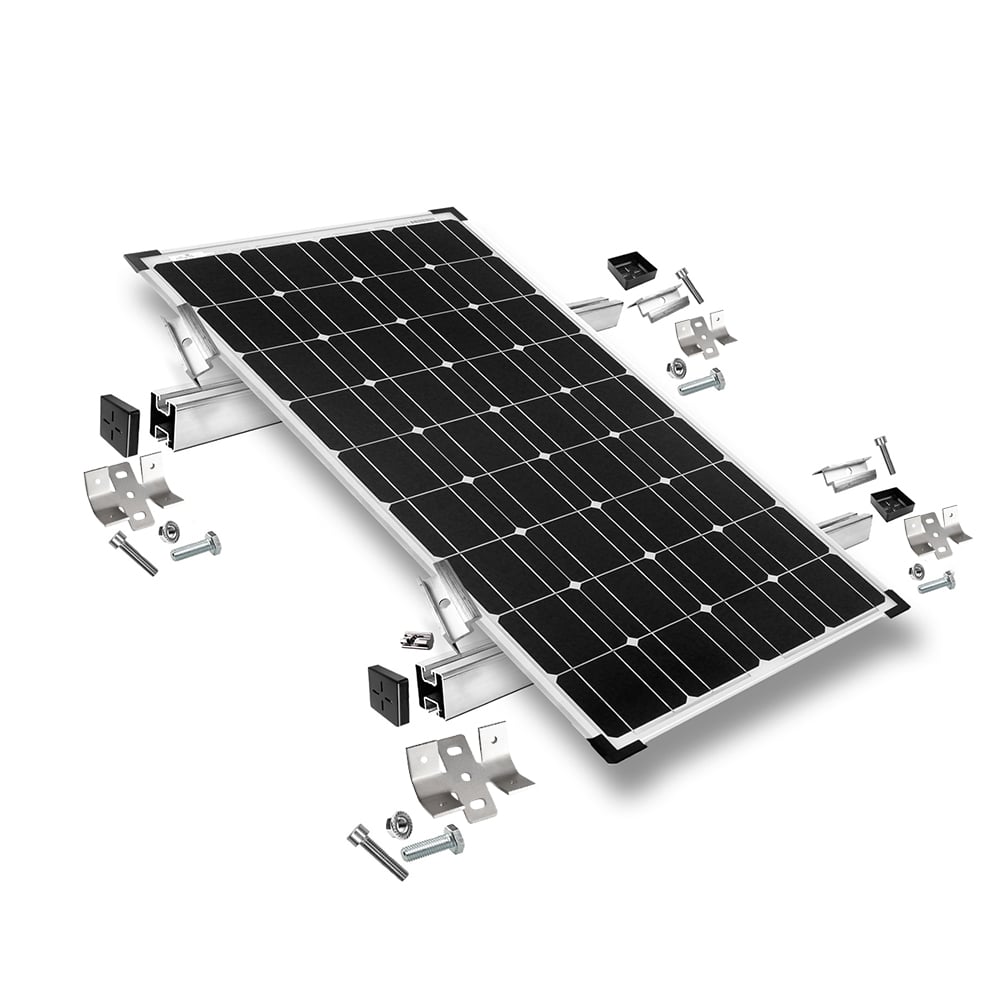Befestigungskit mit Trapezklemmen für Blechdach 1 Solarpanel Rahmenhöhe 30mm