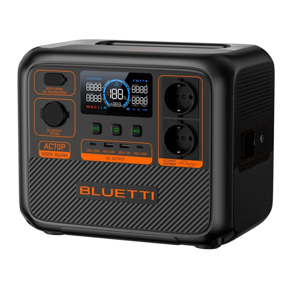 BLUETTI AC70P Tragbare Powerstation 1000W 864Wh – Bild 2