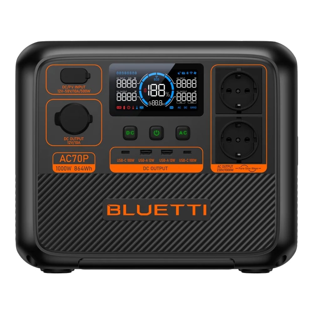 BLUETTI AC70P Tragbare Powerstation 1000W 864Wh – Bild 3