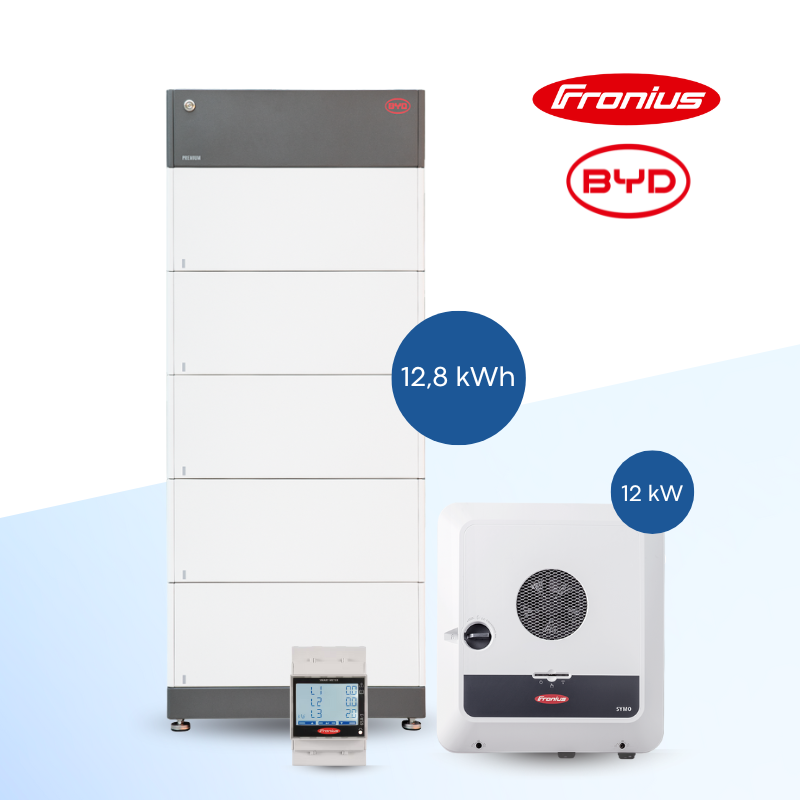 BYD B-Box HVS 12.8 + Fronius Symo GEN24 12.0 Plus SC inkl. Smart Meter TS 65A-3