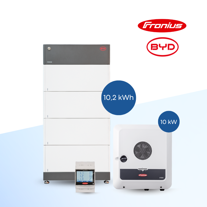 BYD B-Box HVS 10.2 + Fronius Symo GEN24 10.0 Plus inkl. Smart Meter TS 65A-3