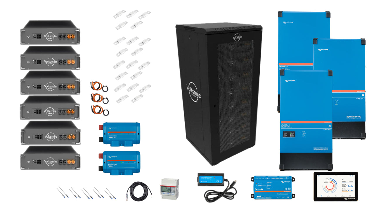 Set EFH 3 Phase 30kW h Voltsmile Akku 30kva MultiPlus-II