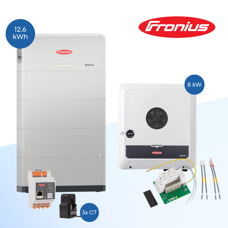 Fronius Symo GEN24 8.0 Plus SC + Reserva 12.6 kWh – Hybrid-Wechselrichter & Batteriespeicher Set