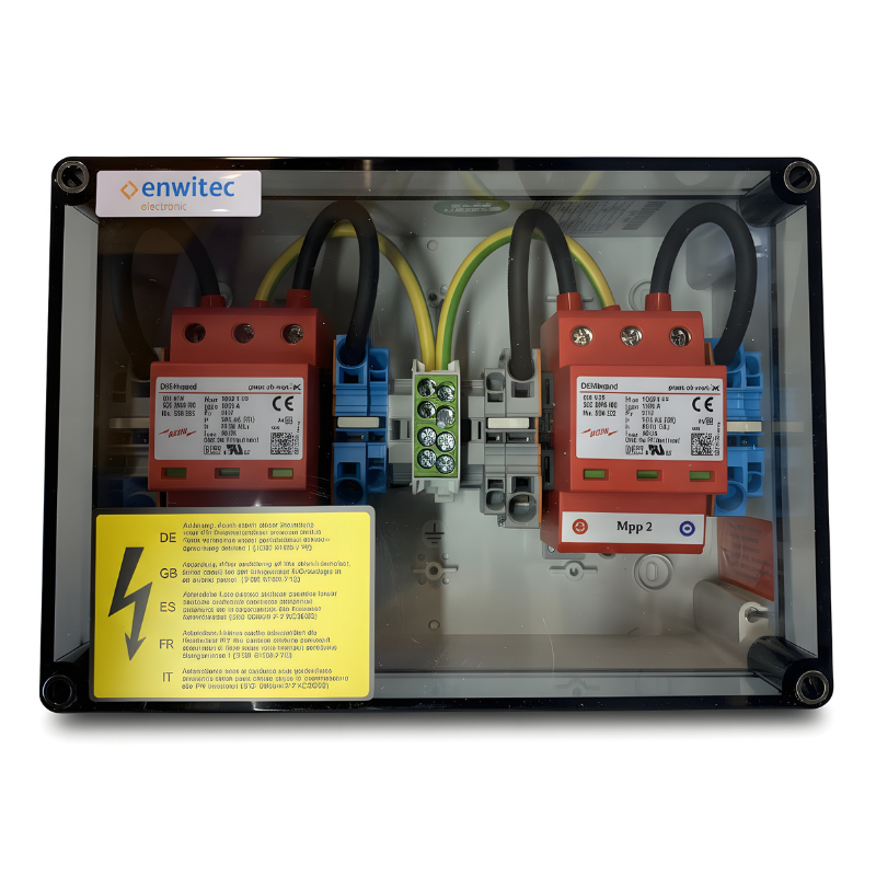 enwitec Generatoranschlusskasten DC-Überspannungsschutz Typ 2 für 2 MPPT, GAK-enwitec-S-1000-2x2R-X-Y-PC-1.1, 10012861