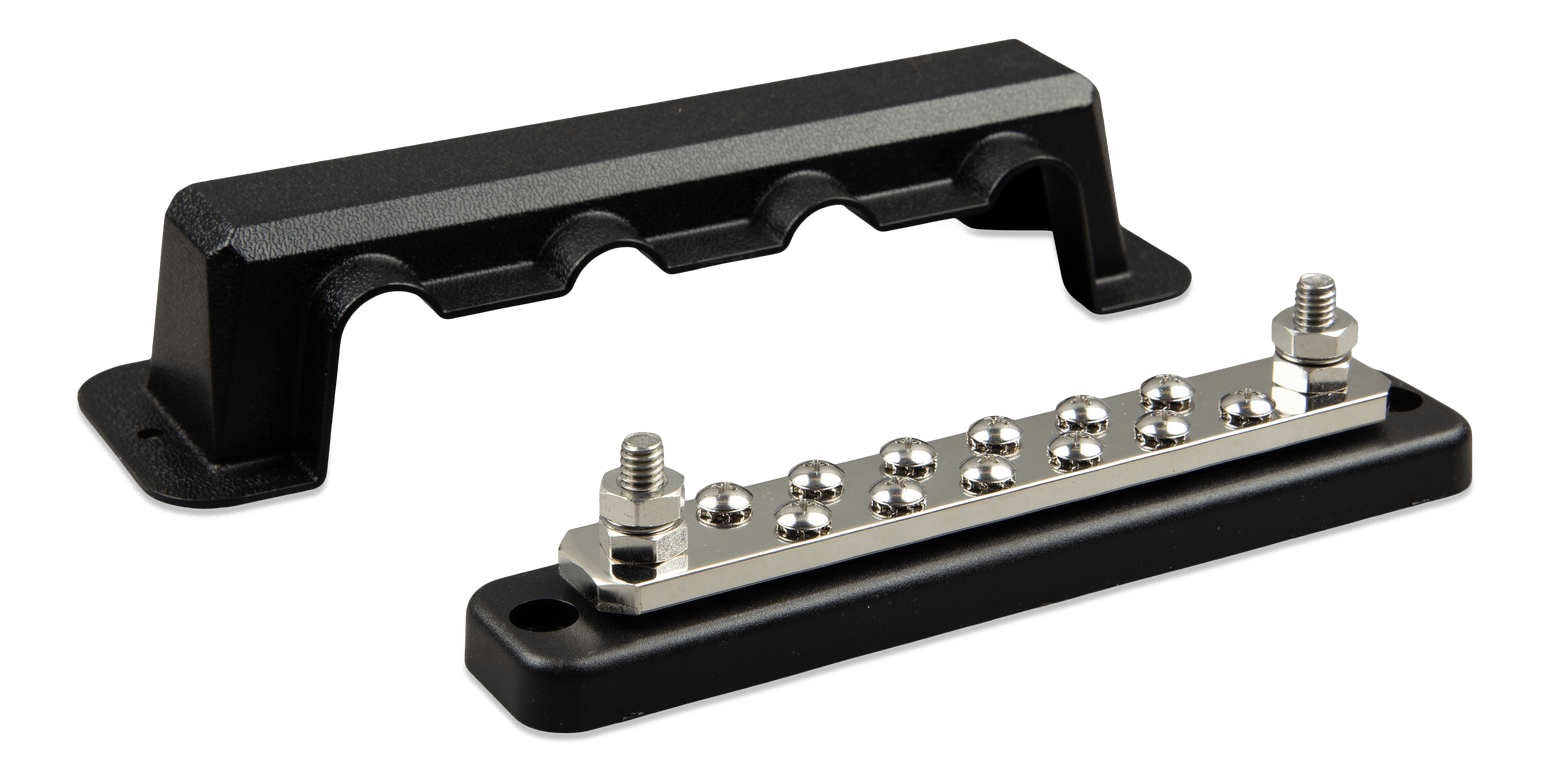 Busbar 250A 2P mit 12 Schrauben u. Abdeckung