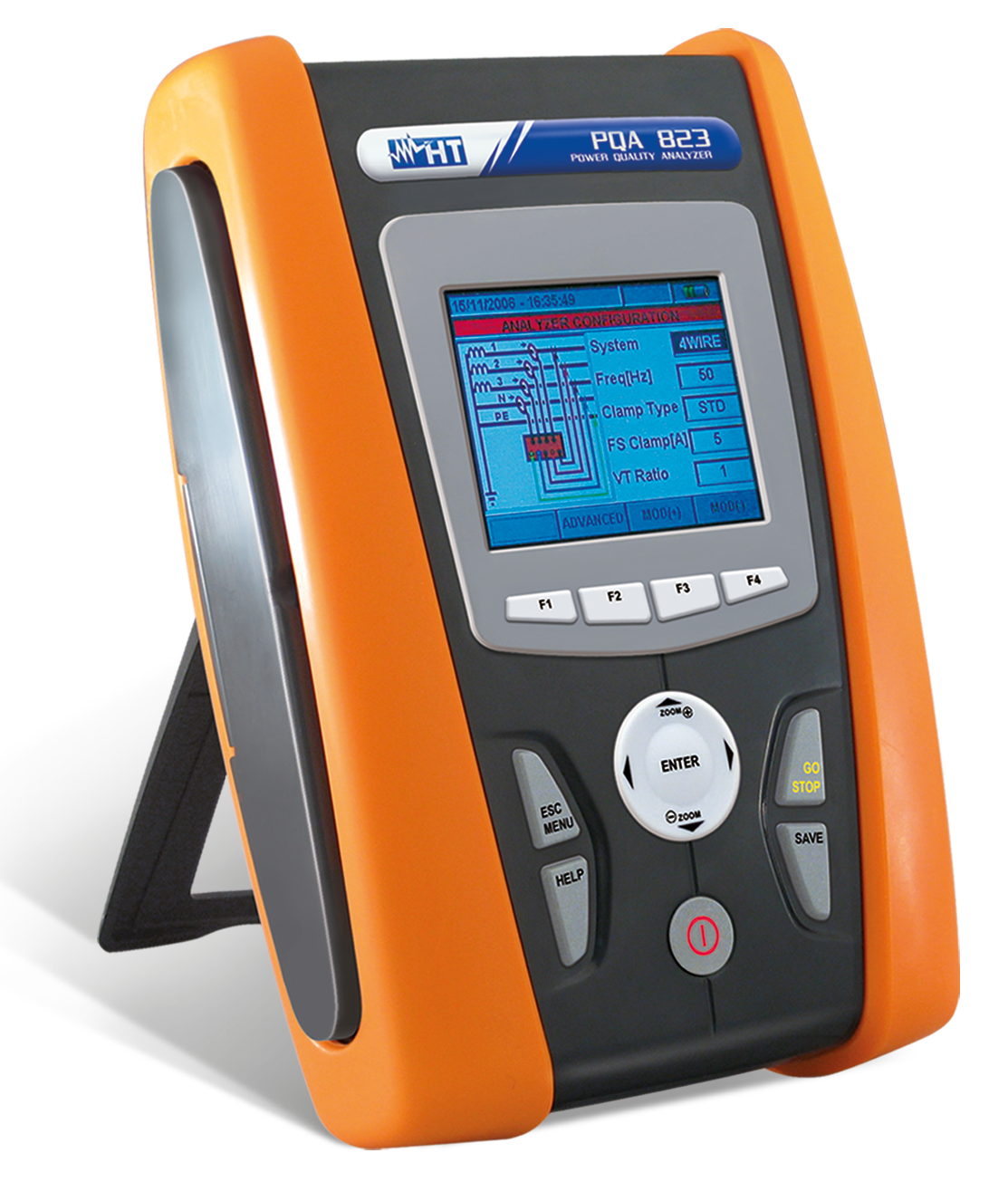 HT Instruments PQA 823 Netzanalysator CAT IV, inkl. Flickeranalyse