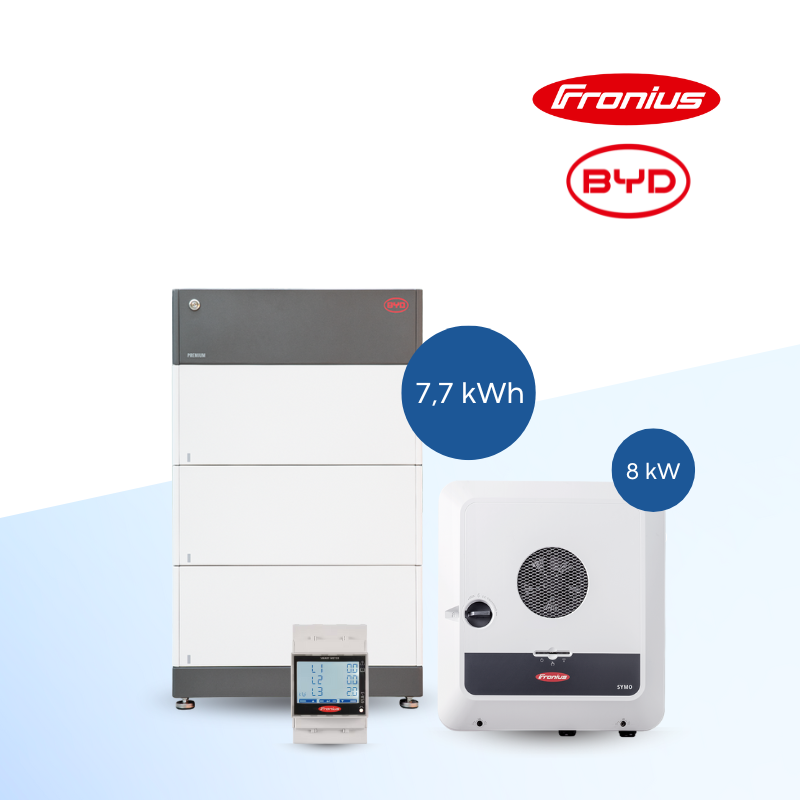 BYD B-Box HVS 7.7 + Fronius Symo GEN24 Plus 8.0 inkl. Smart Meter TS 65A-3