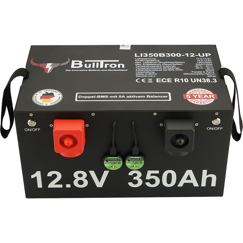 BullTron Polar 350Ah Untersitz mit 300A Dauerstrom inkl. Smart BMS & Bluetooth App