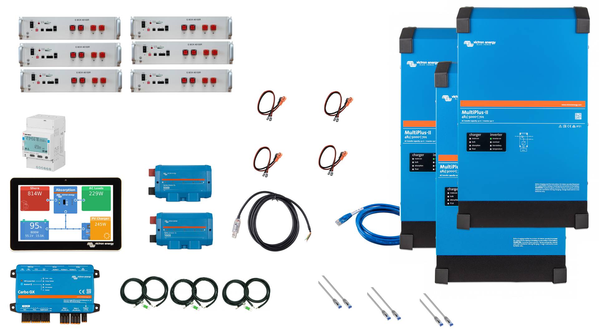 Set EFH 3 Phasen 30KW h Akku 15kva Multiplus-II