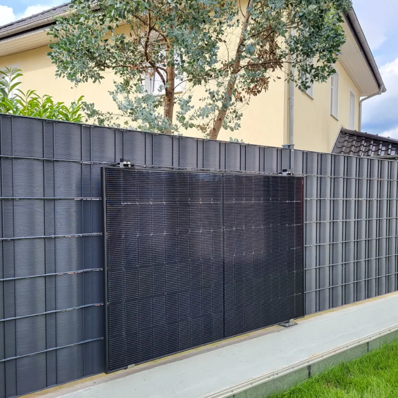 Balkonkraftwerk Halterung für Balkon und Zaun – Set für 1 PV Modul - Hakenbefestigung bis 40mm