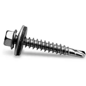 K2 Self-tapping metal screw 6x35, Selbstbohrende Sechskantblechschraube mit Dichtscheibe 6x35 1001622