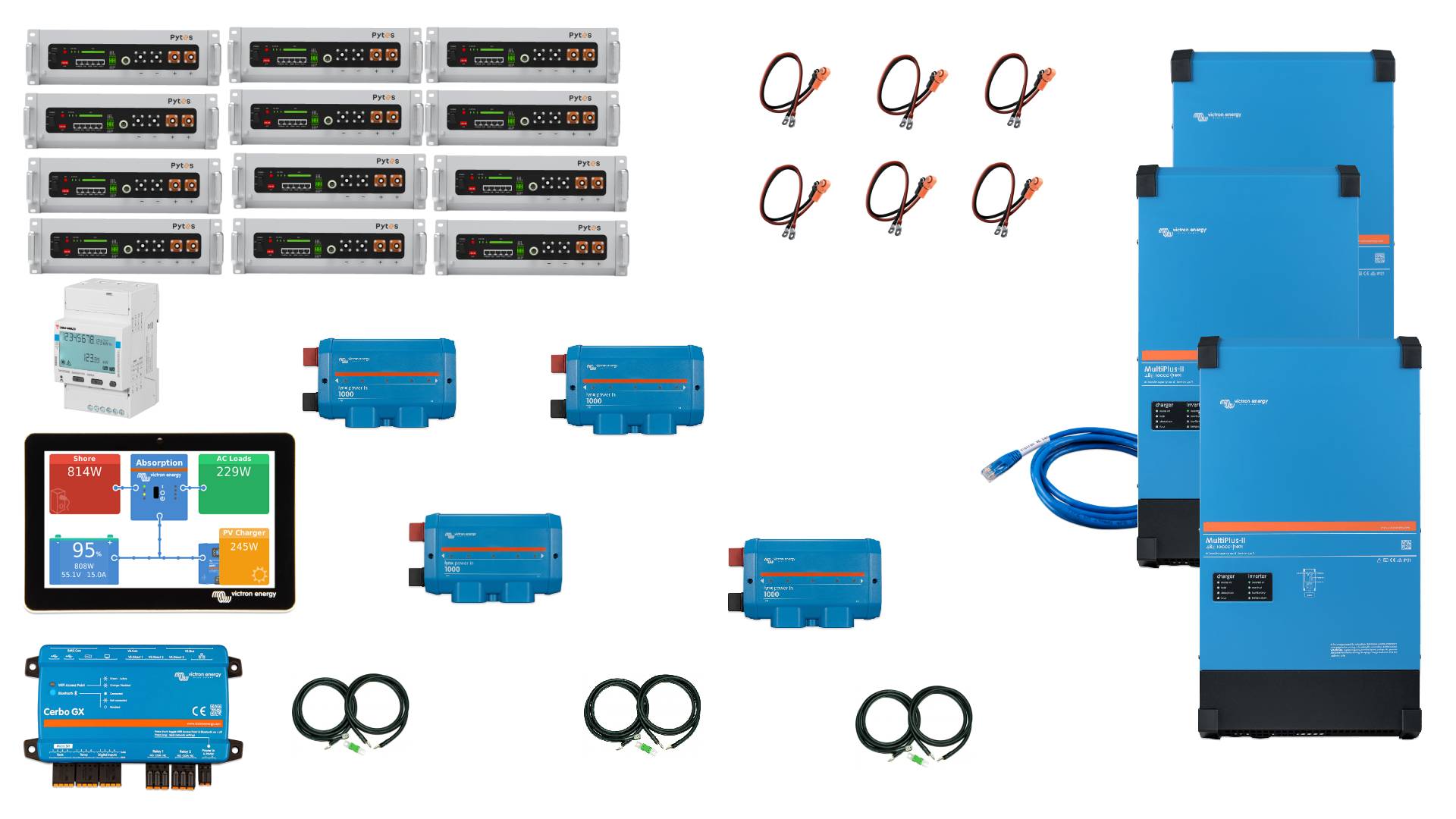 Set EFH 3 Phasen 60KW h Akku V5 30kva Multiplus-II